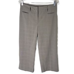 Bogari silk blend capri 0ants size 6 houndstooth plaid straight leg career work